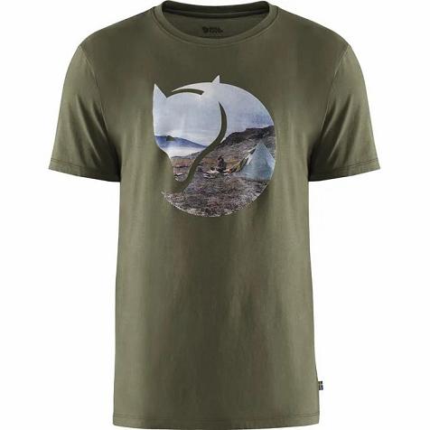 Fjallraven Tilbud T-Shirt Herre Gädgaureh Grøn DHIK13679
